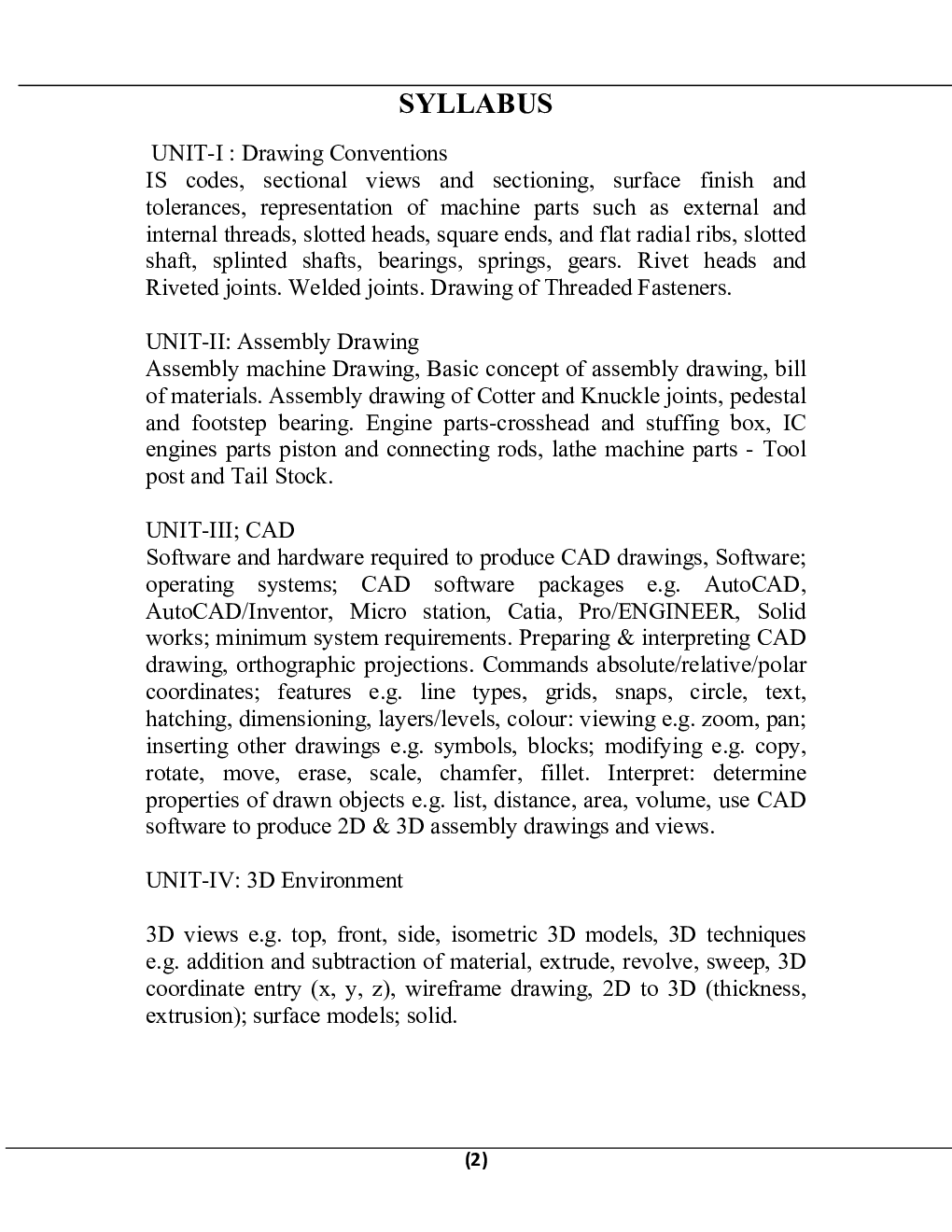 Machine Drawing & CAD For Manipal University B.Tech 4th Sem Mechanical Engineering - Page 3