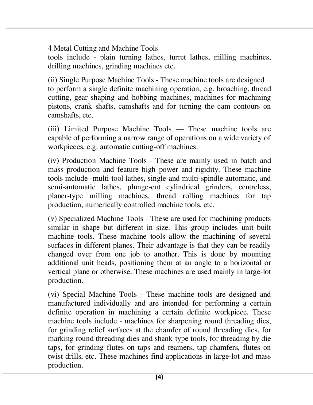 Metal Cutting And Machine Tools For Manipal University B.Tech 6th Sem Mechanical Engineering - Page 5