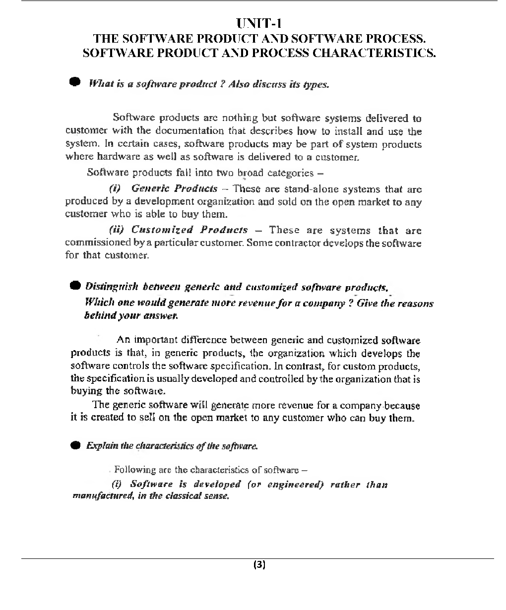 Software Engineering & Project Management For Manipal University B.Tech 6th Sem Computer Science Engineering - Page 4