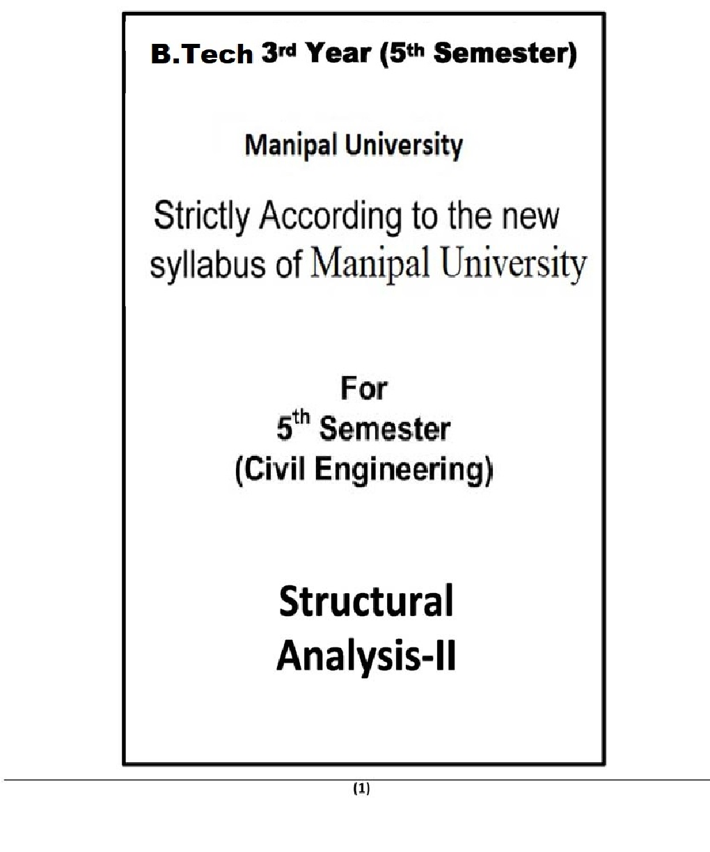 Structural Analysis-II For Manipal University B.Tech 5th Sem Civil Engineering - Page 2