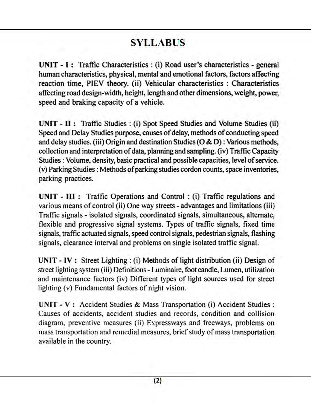 Traffic Engineering For Manipal University B.Tech 7th Sem Civil Engineering - Page 3