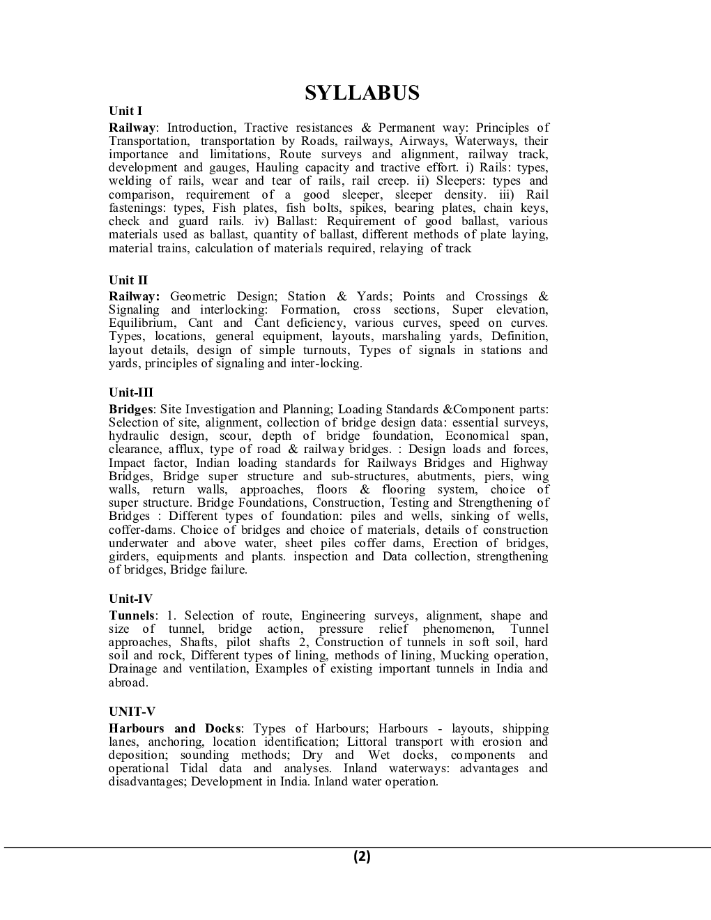 Transportation Engineering For Manipal University B.Tech 5th Sem Civil Engineering - Page 3