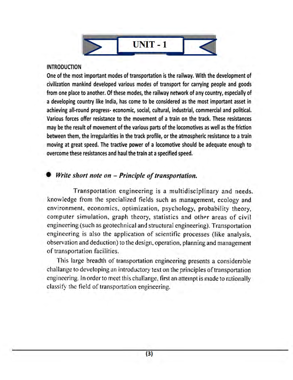 Transportation Engineering For Manipal University B.Tech 5th Sem Civil Engineering - Page 4