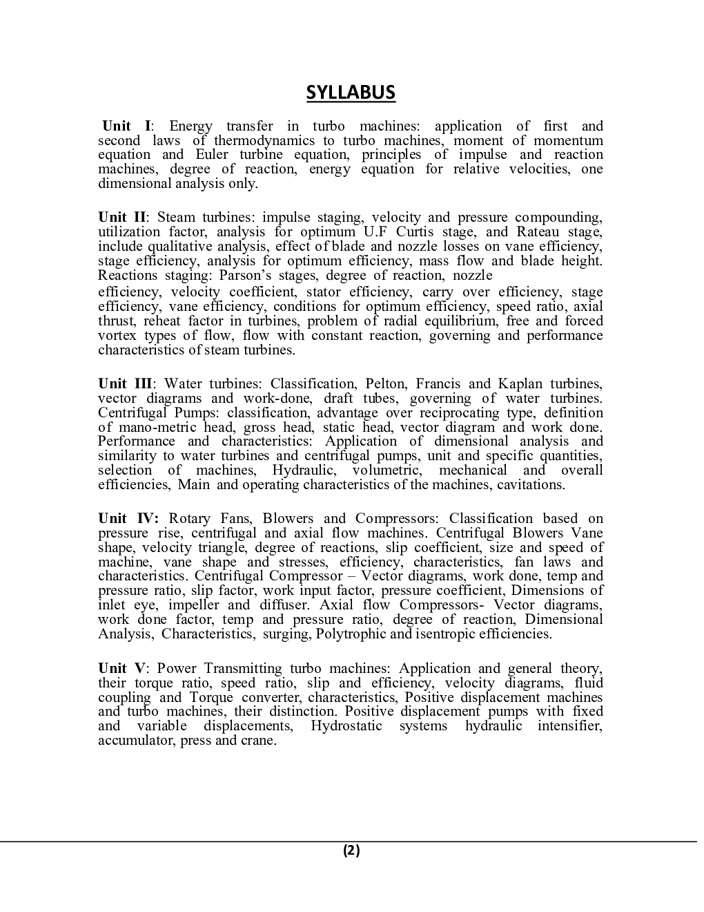 Turbo Machinery For Manipal University B.Tech 5th Sem Mechanical Engineering - Page 3