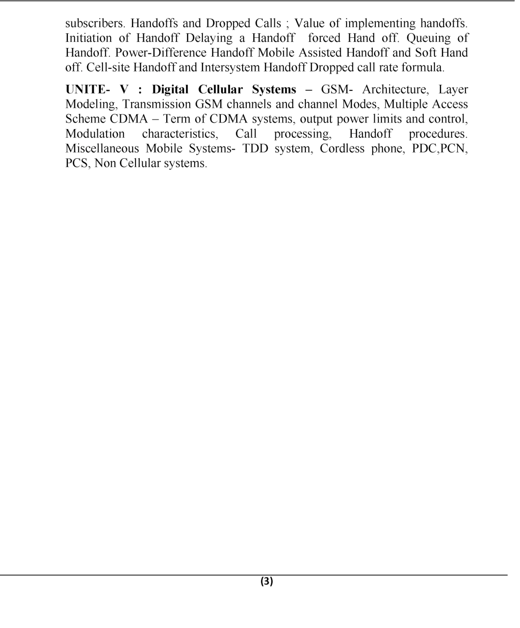 Cellular Mobile  Communication For Manipal University B.Tech 6th Sem Electronics And Communication Engineering - Page 4