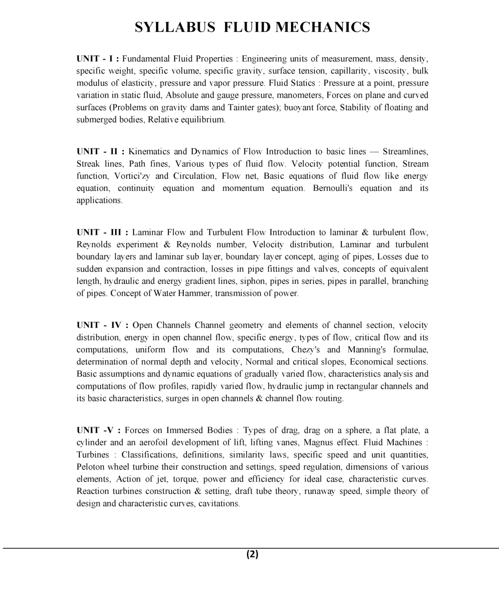 Fluid Mechanics For Manipal University B.Tech 3rd Sem Civil Engineering - Page 3
