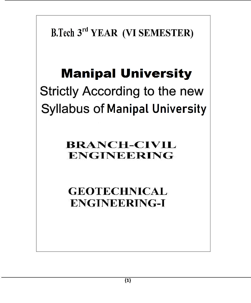Geotechnical Engineering-I For Manipal University B.Tech 6th Sem Civil Engineering - Page 2