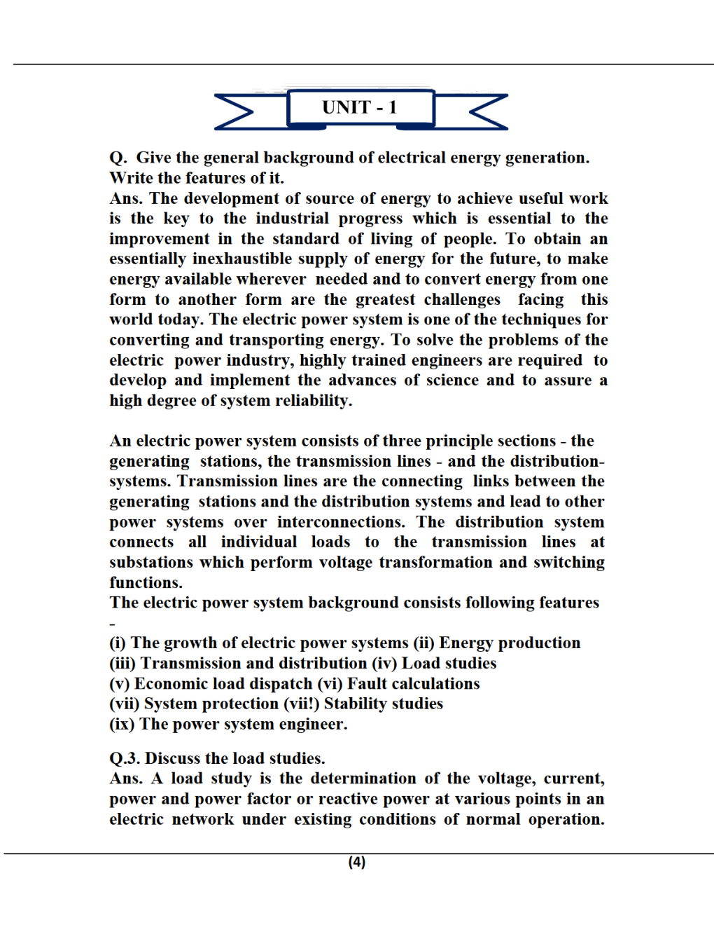 Power System-I For Manipal University B.Tech 4th Sem Electronics & Communication Engineering - Page 5
