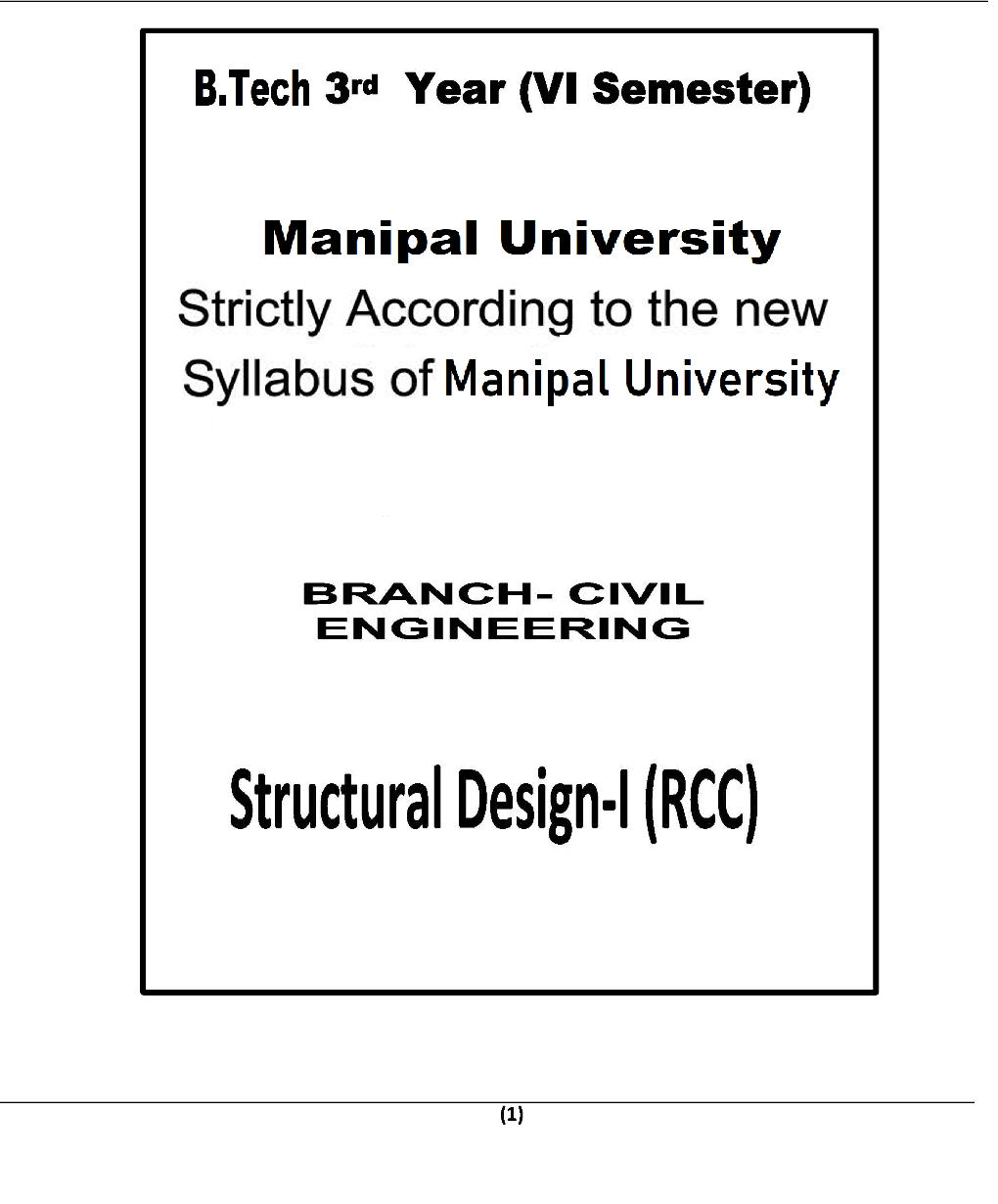 Structural Design-I (RCC) For Manipal University B.Tech 6th Sem Civil Engineering - Page 2