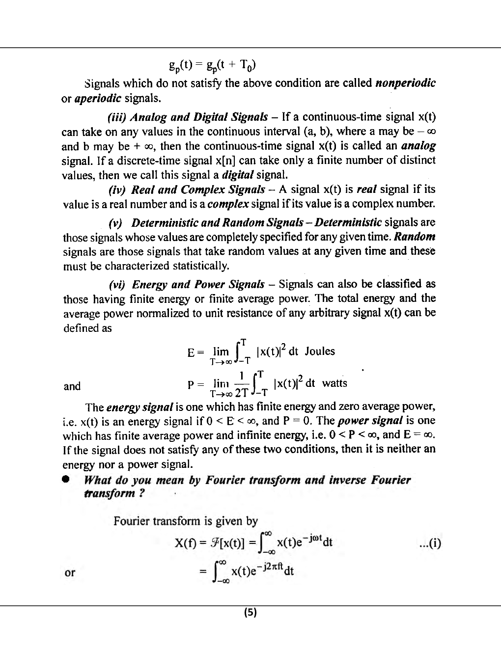 Analog & Digital Communication B.Tech 4th Sem Computer Science Engineering For JECRC University - Page 5