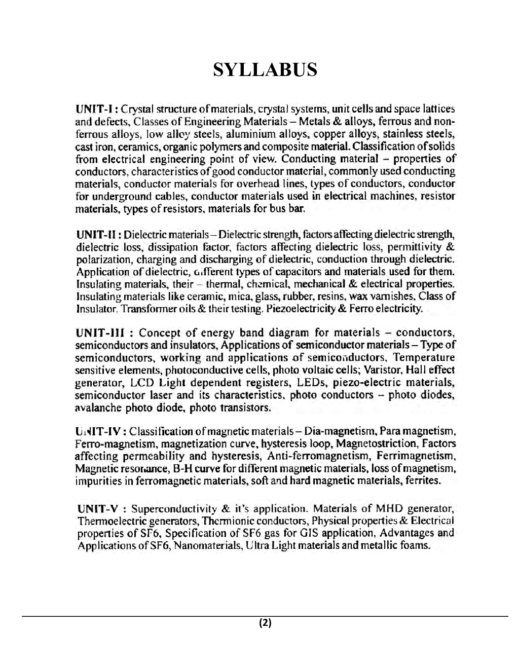 Electrical & Electronics Materials B.Tech 5th Sem Electrical Engineering For JECRC University - Page 2