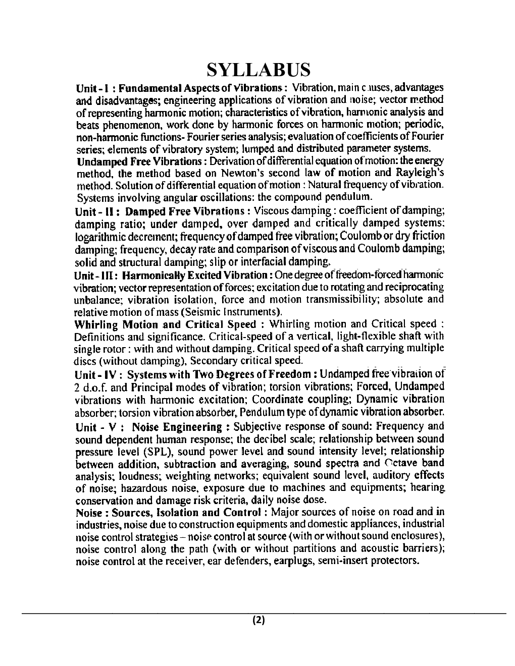 Mechanical Vibration & Noise Engineering B.Tech 7th Sem Mechanical Engineering For JECRC University - Page 2