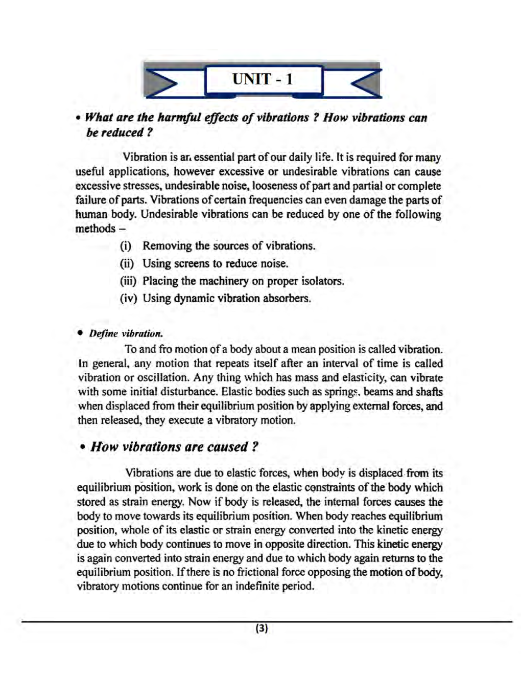Mechanical Vibration & Noise Engineering B.Tech 7th Sem Mechanical Engineering For JECRC University - Page 3