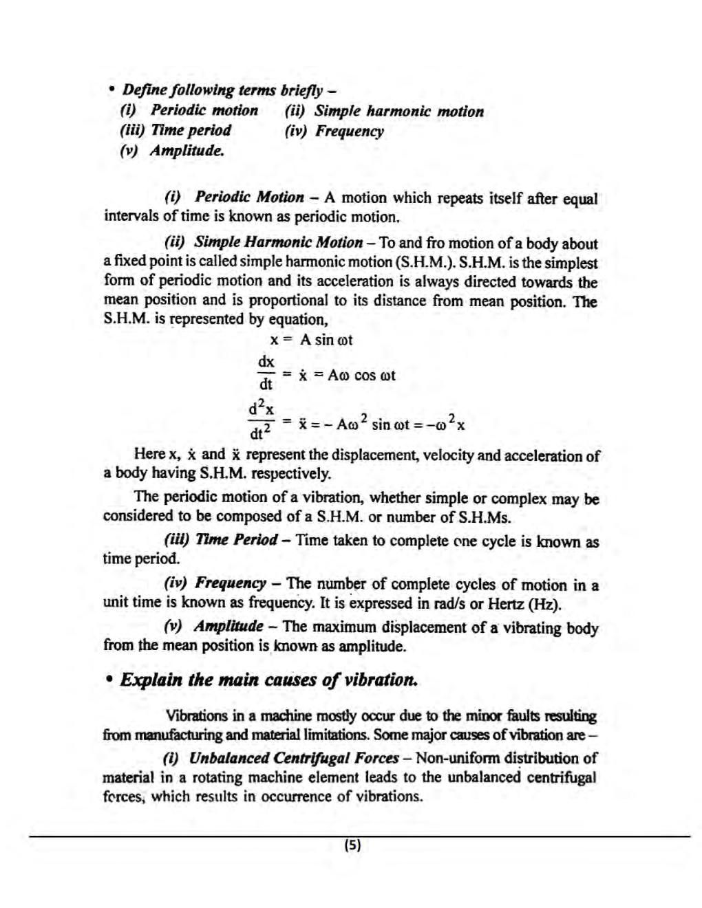 Mechanical Vibration & Noise Engineering B.Tech 7th Sem Mechanical Engineering For JECRC University - Page 5