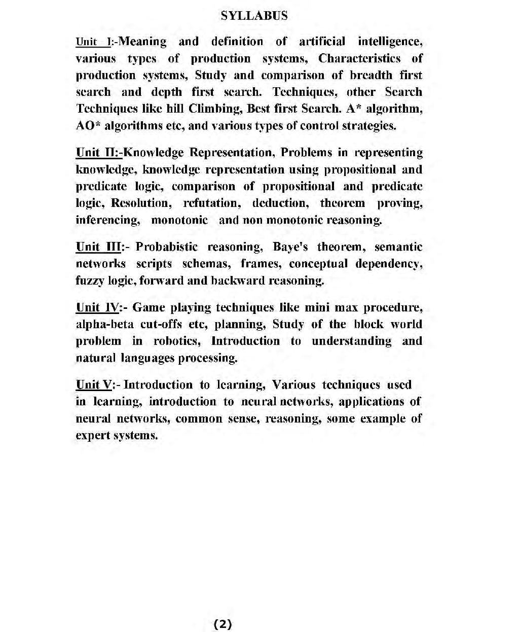 Artificial Intelligence B.Tech 5th Sem Computer Science Engineering For JECRC University - Page 2
