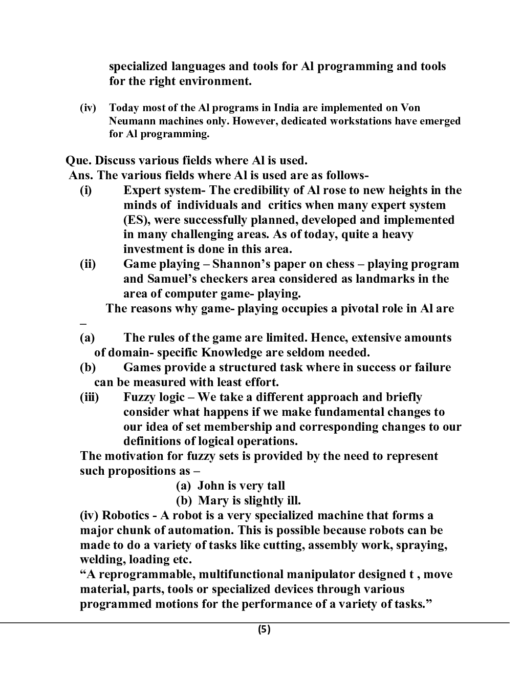 Artificial Intelligence B.Tech 5th Sem Computer Science Engineering For JECRC University - Page 5