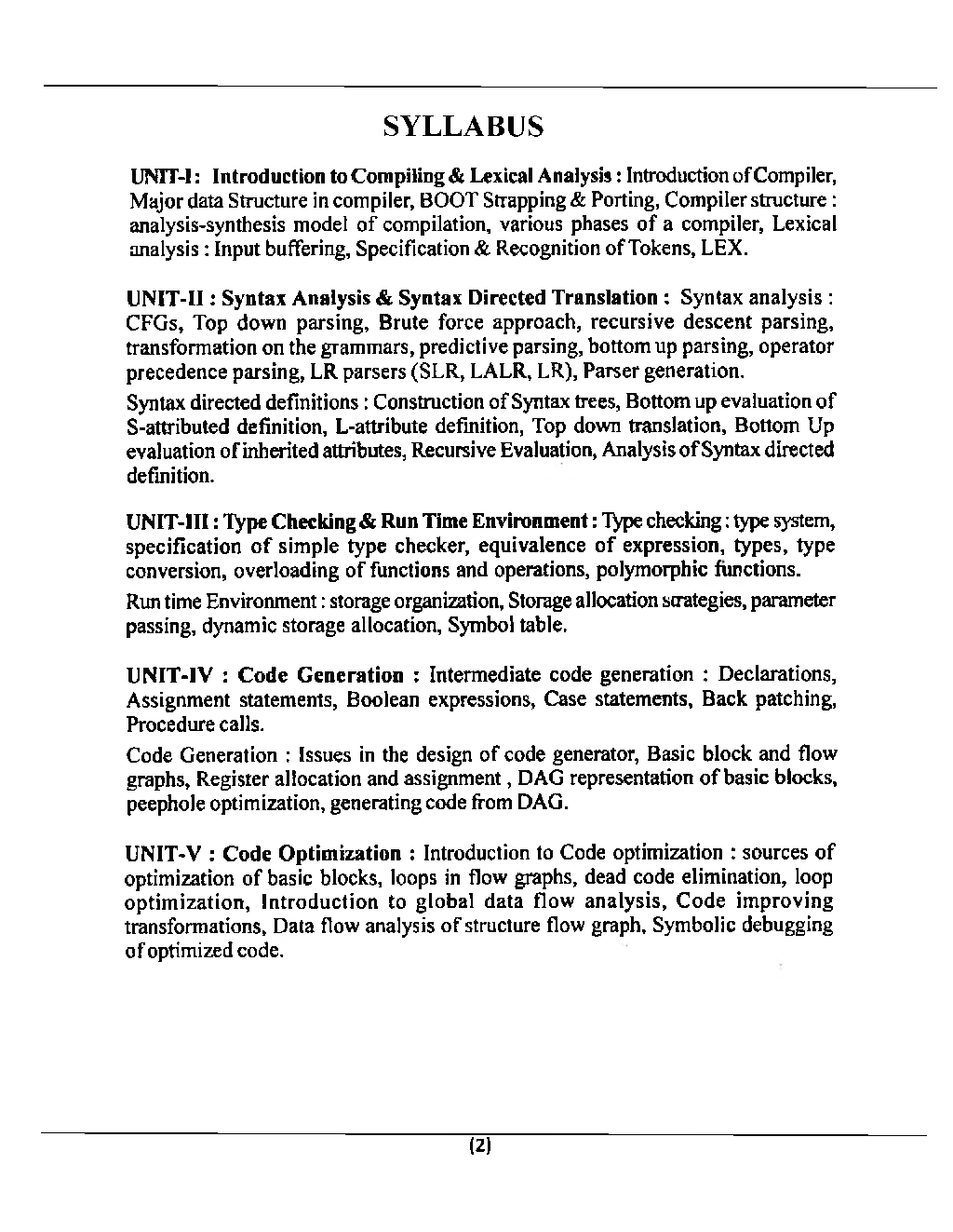 Compiler Design B.Tech 7th Sem Computer Science Engineering For JECRC University - Page 3