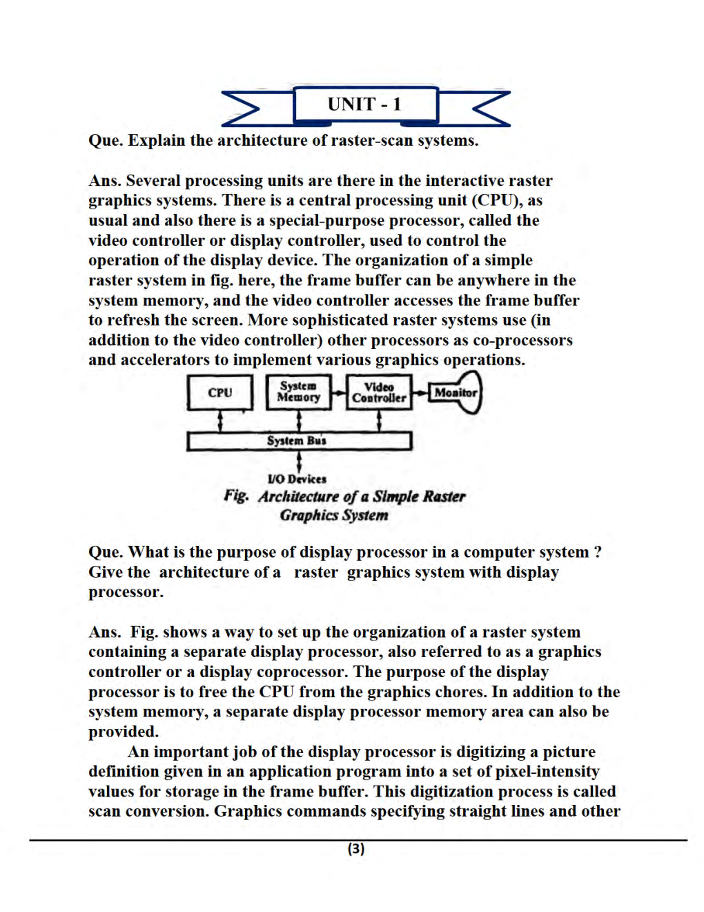 Computer Graphics & Multimedia B.Tech 5th Sem Computer Science Engineering For JECRC University - Page 3