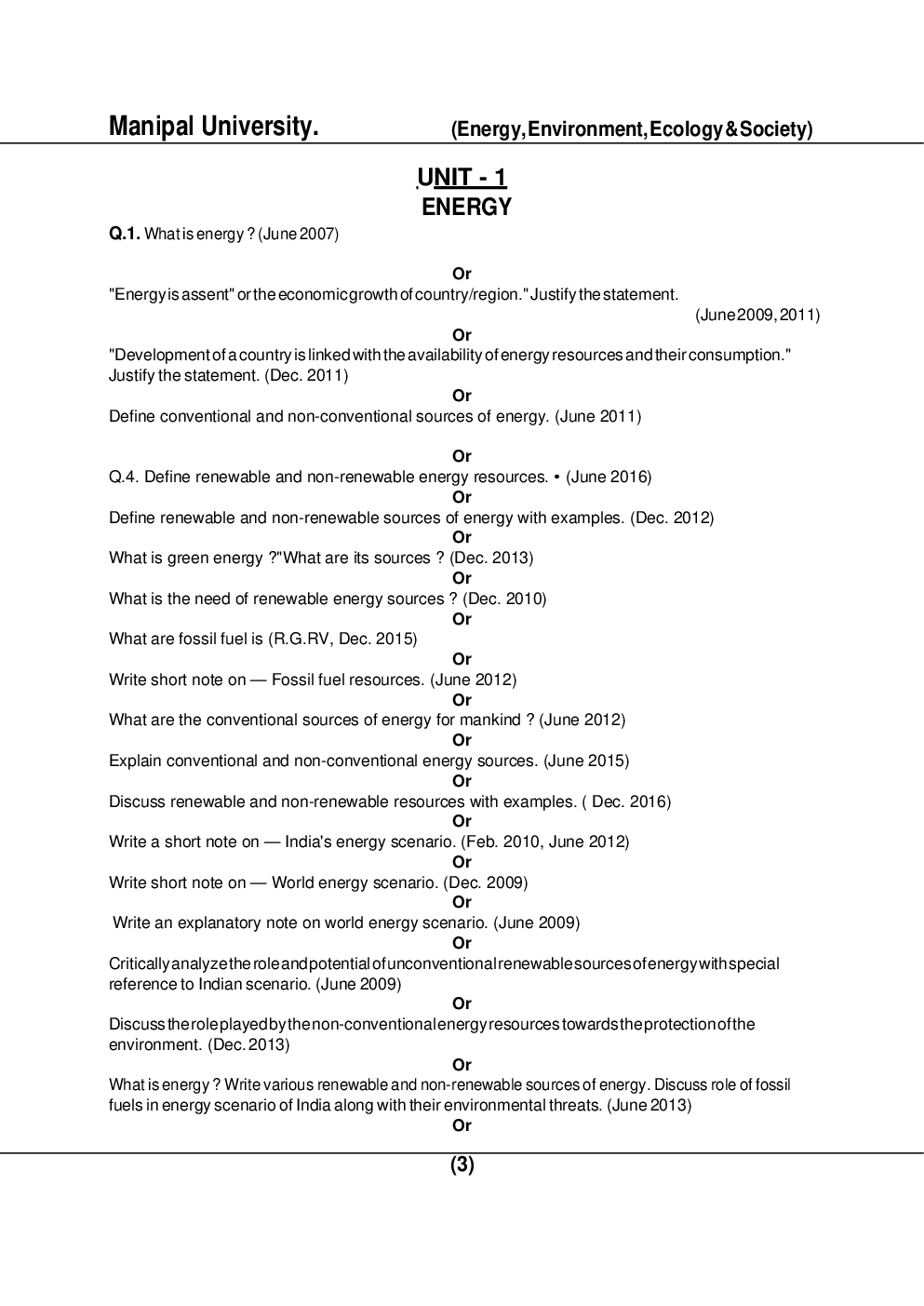 Energy, Environment, Ecology & Society B.Tech 3rd sem  For JECRC University - Page 3