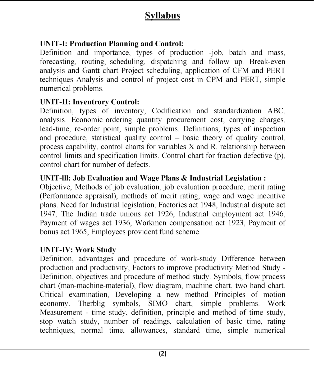 Industrial Engineering B.Tech 6th Sem Mechanical Engineering For JECRC University - Page 2