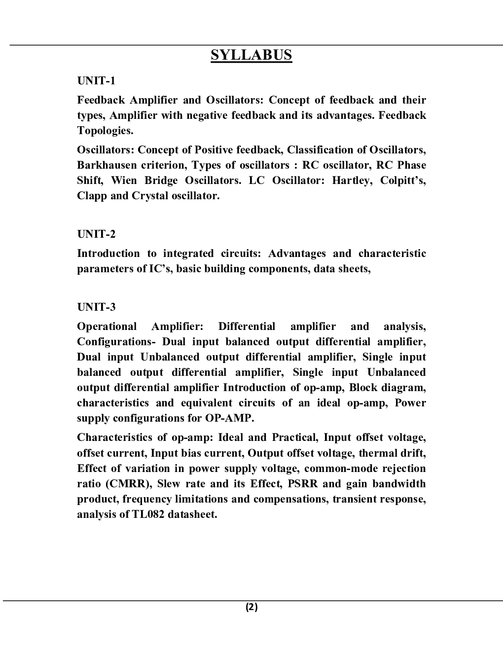 Integrated Circuits & Its Applications B.Tech 4th Sem Electronics Communication Engineering For JECRC University - Page 2