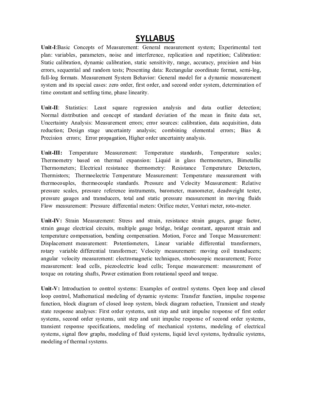 Mechanical Measurement & Control B.Tech 5th Sem Mechanical Engineering For JECRC University - Page 2