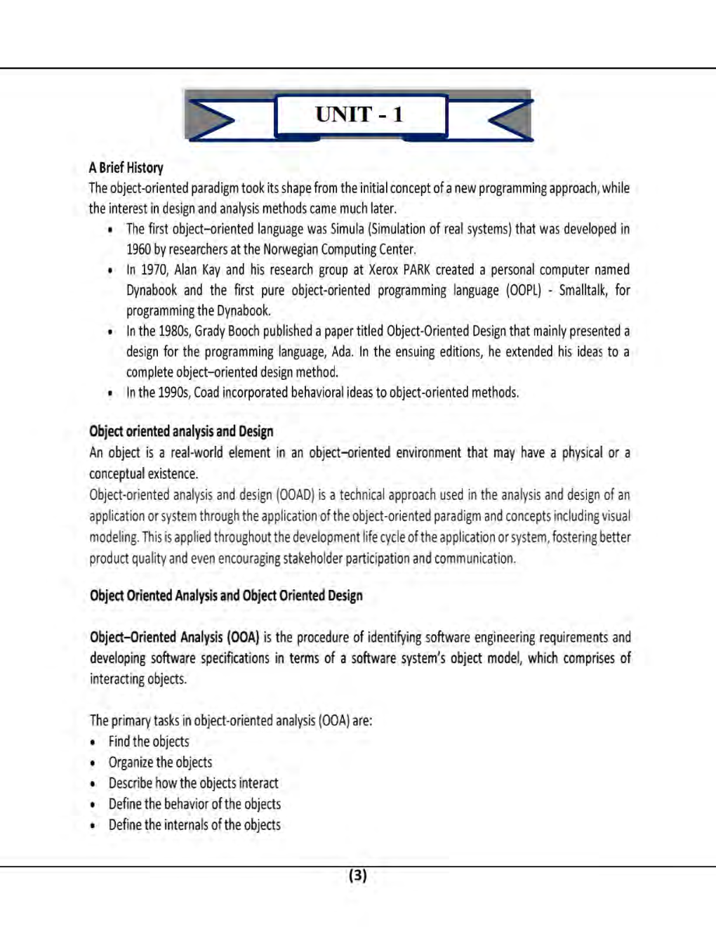 Object Oriented Analysis & Design B.Tech 5th Sem Computer Science Engineering For JECRC University - Page 3