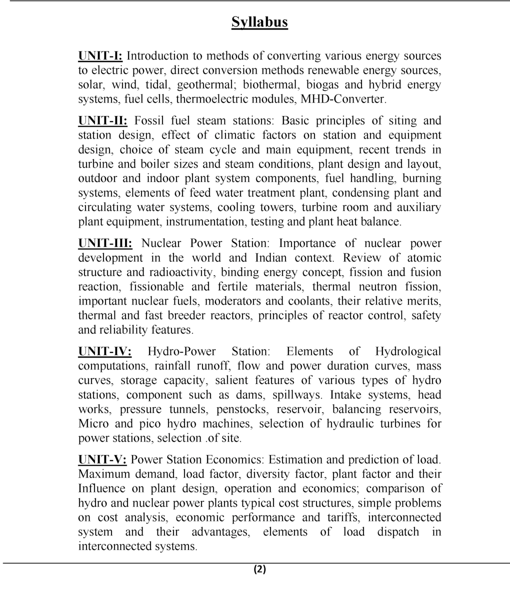Power Plant Engineering B.Tech 6th Sem Mechanical Engineering For JECRC University - Page 2