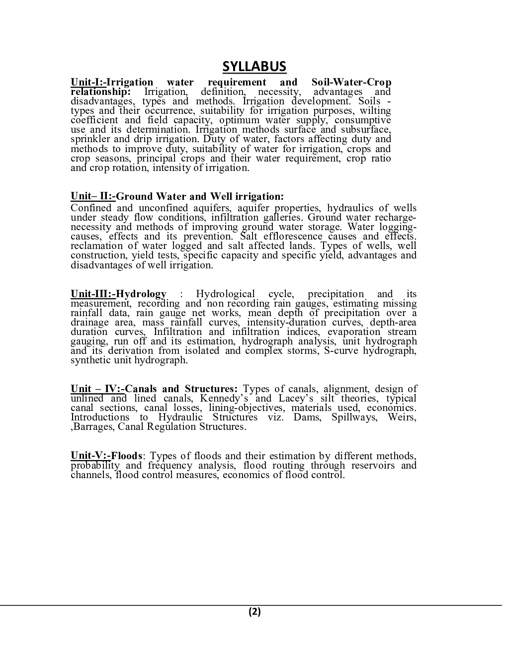 Water Resources Engineering B.Tech 5th Sem Civil Engineering For JECRC University - Page 2