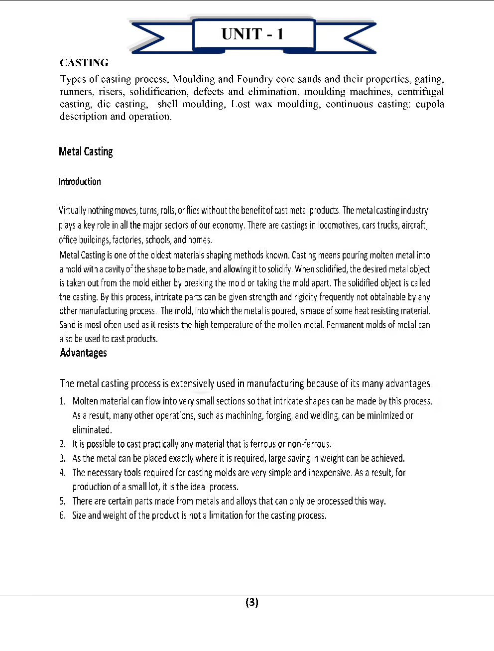 Manufacturing Process B.Tech 3rd Sem Mechanical Engineering For JECRC University - Page 3