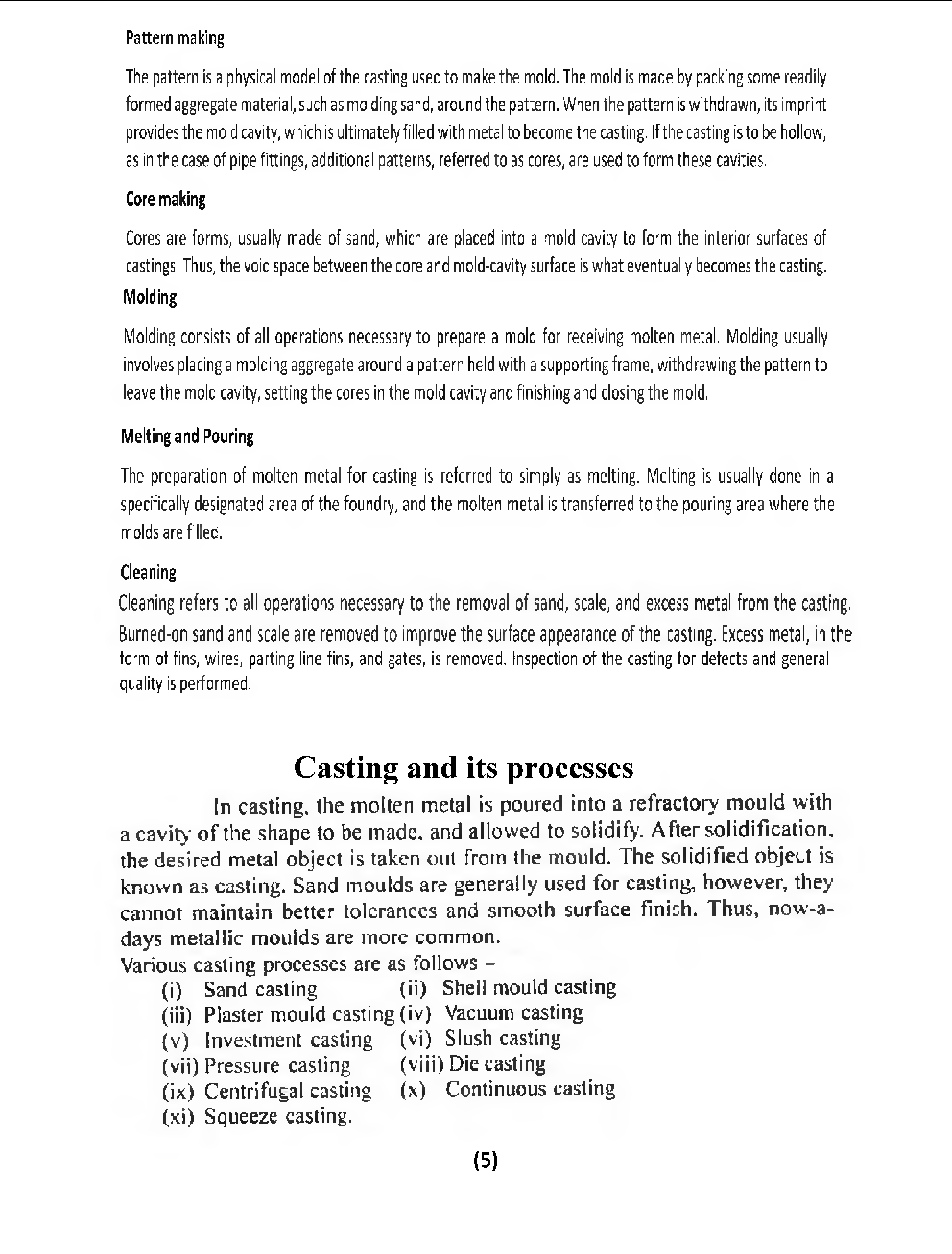 Manufacturing Process B.Tech 3rd Sem Mechanical Engineering For JECRC University - Page 5