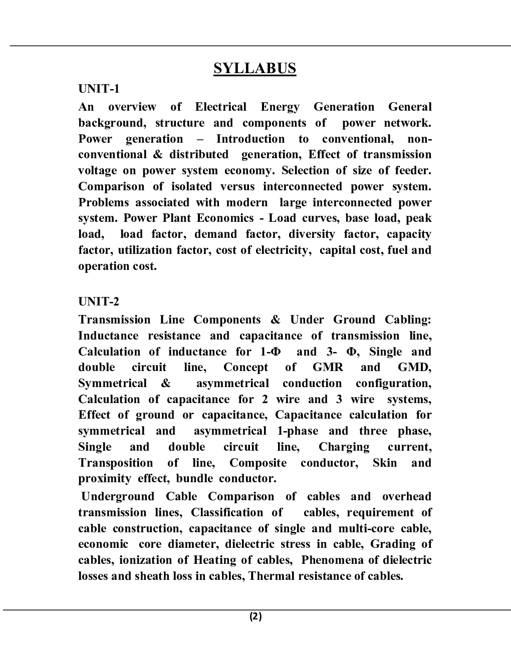 Power System-I B.Tech 4th Sem Electronics & Communication Engineering For JECRC University - Page 2