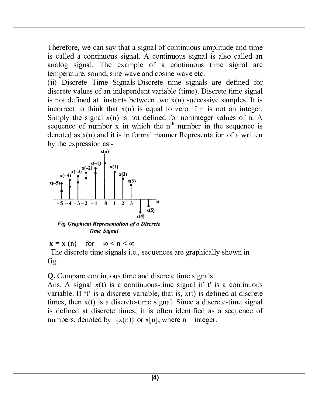 Signals And System B.Tech 4th Sem Electronics & Communication Engineering For JECRC University - Page 4
