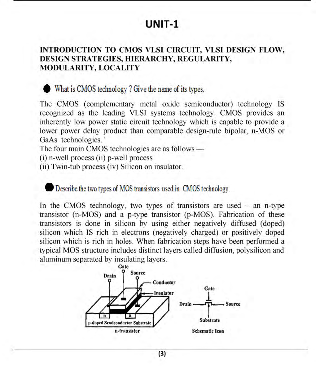 VLSI Circuits And Systems B.Tech 6th Sem Electronics & Communication Engineering For JECRC University - Page 3