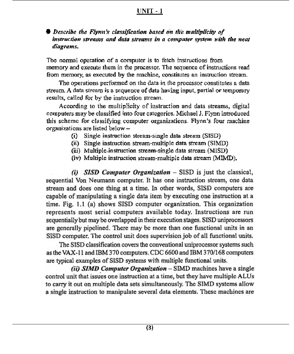 Advanced Computer Architecture For Manipal University B. Tech 6th Sem Computer Science Engineering - Page 4