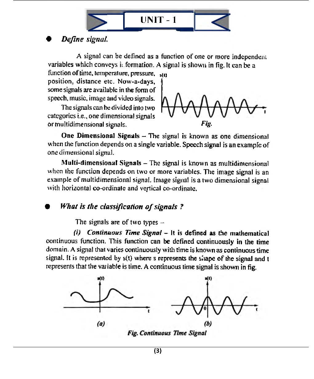 Signals & Systems For Manipal University B. Tech 3rd Sem Electronics Communication Engineering - Page 4