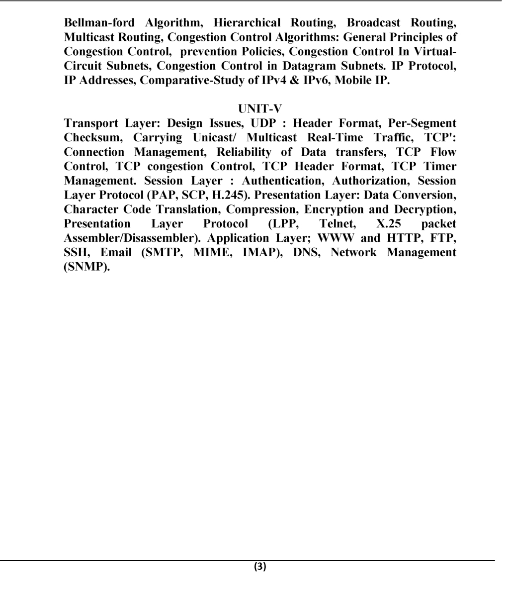Computer Networking For Manipal University B. Tech 6th Sem Computer Science Engineering - Page 4