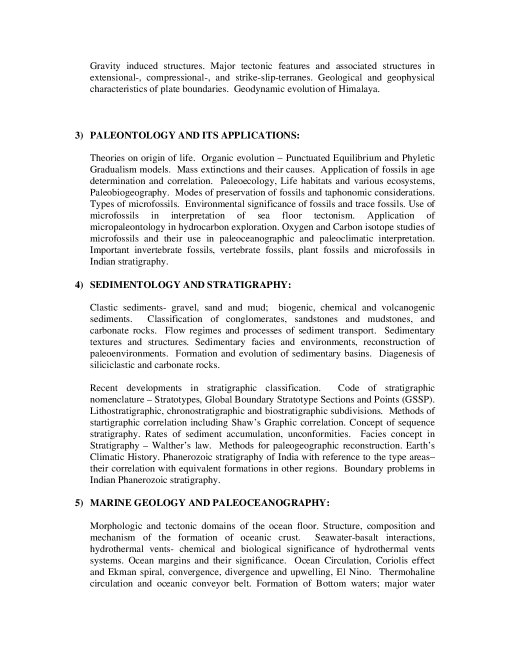 CSIR NET Earth Science  Syllabus 2020 - Page 5