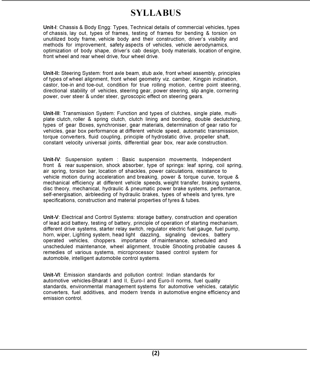 Automobile Engineering For JECRC University B. Tech 7th Sem Mechanical Engineering - Page 2