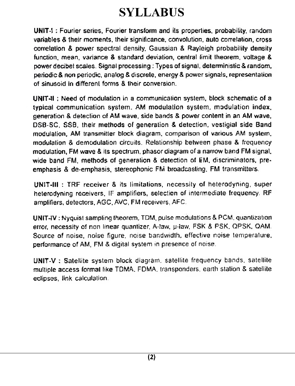 Communication Engineering For JECRC University B. Tech 6th Sem Electrical & Electronics Engineering - Page 2