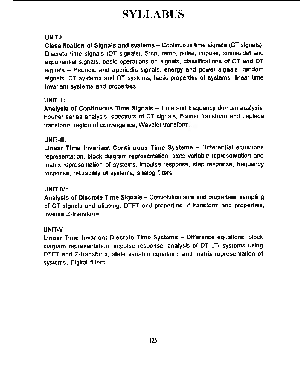 Signals & Systems For JECRC University B. Tech 3rd Sem Electronics Communication Engineering - Page 2