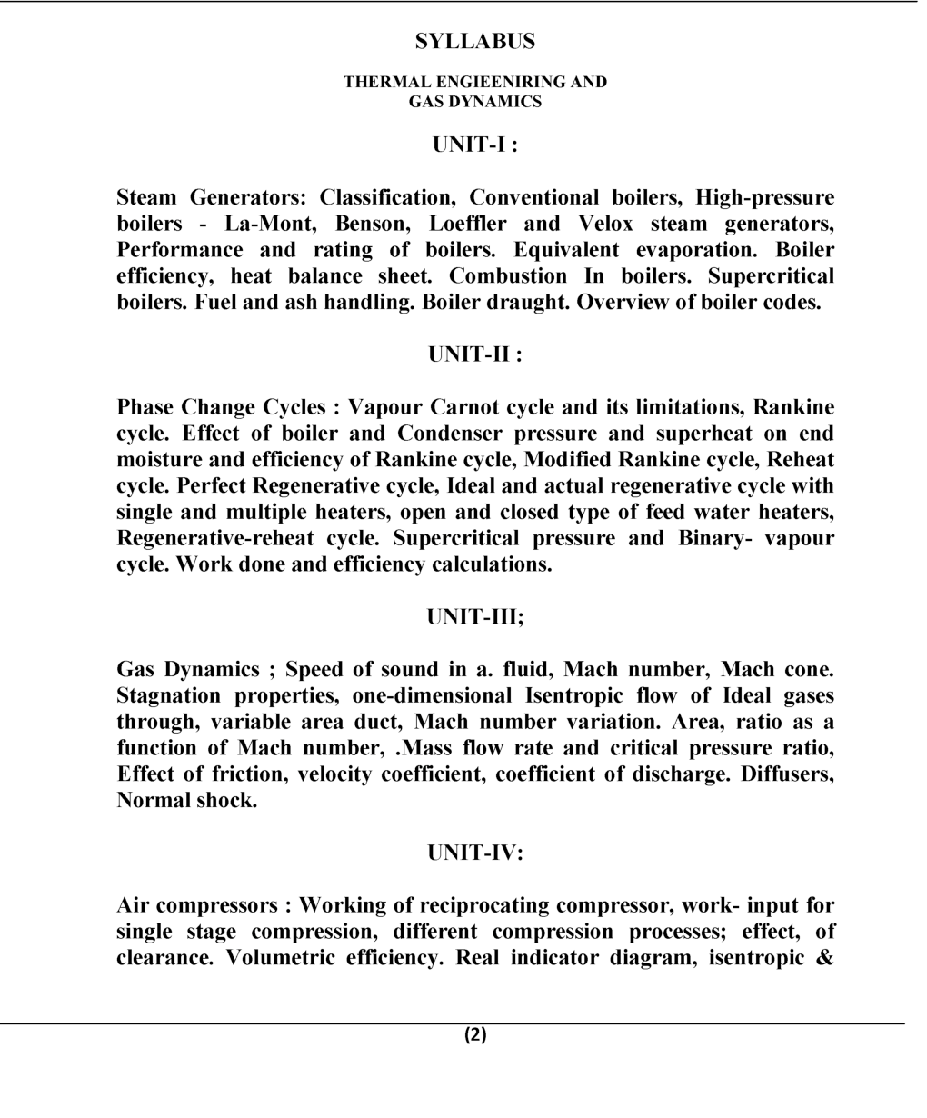 Thermal Engineering And Gas Dynamics For JECRC University B. Tech 6th Sem Mechanical Engineering - Page 2