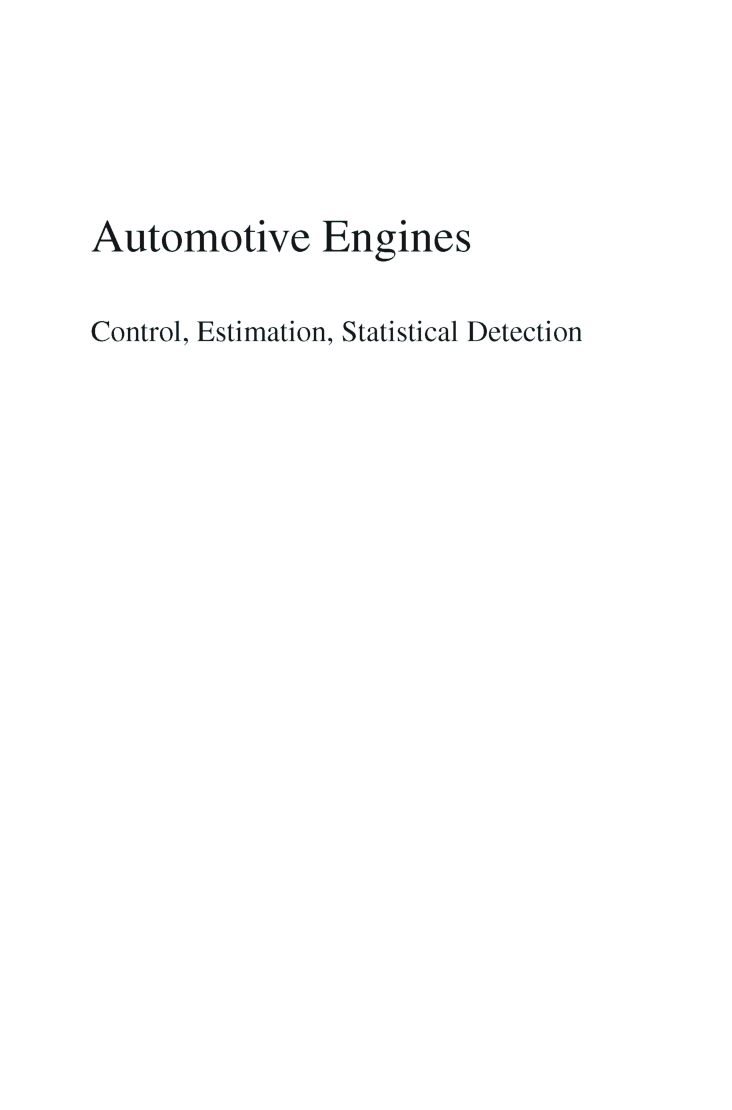 Automotive Engines Control Estimation Statistical Detection - Page 2