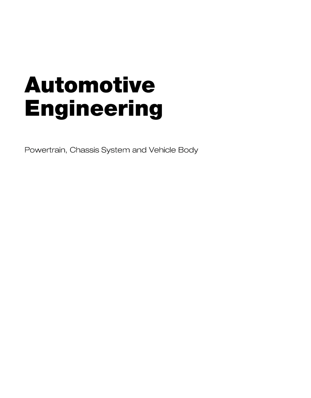 Automotive Engineering Powertrain, Chassis System And Vehicle Body - Page 2