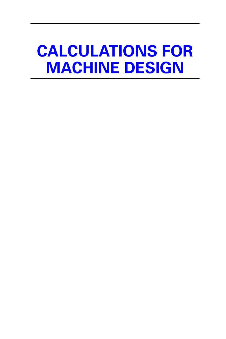 Calculations For Machine Design  - Page 2