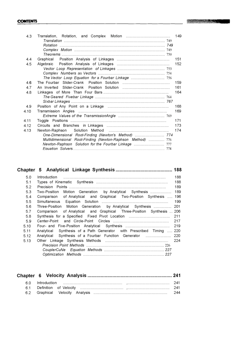 Design Of Machinery An Introduction To The Synthesis And Analysis Of Mechanisms Of Machines Second Edition - Page 5