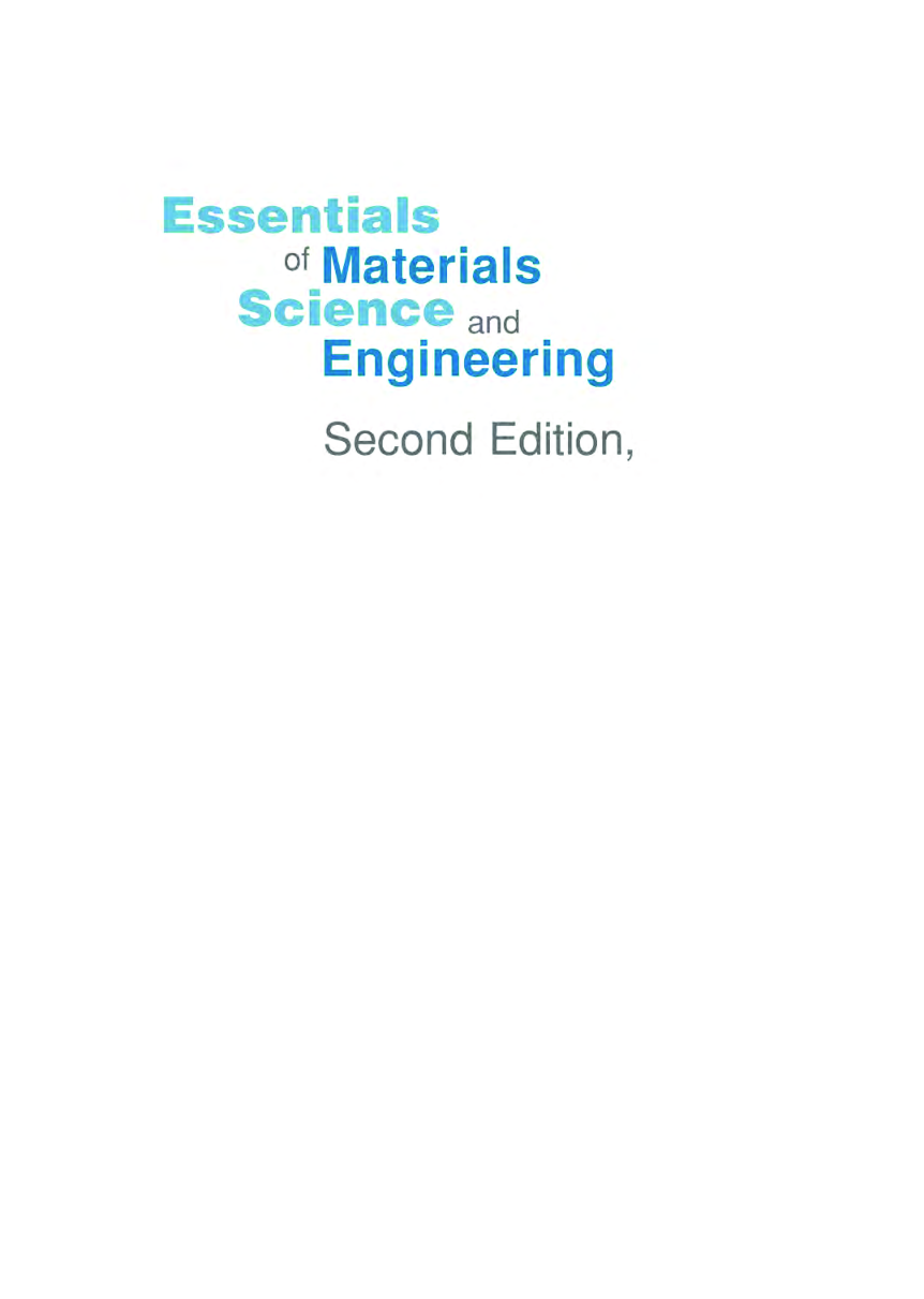 Essentials Of Materials Science And Engineering Second Edition - Page 2