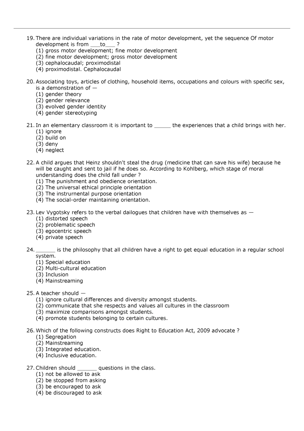 CTET Paper 1 Question Paper With Answer July 2019 - Page 4