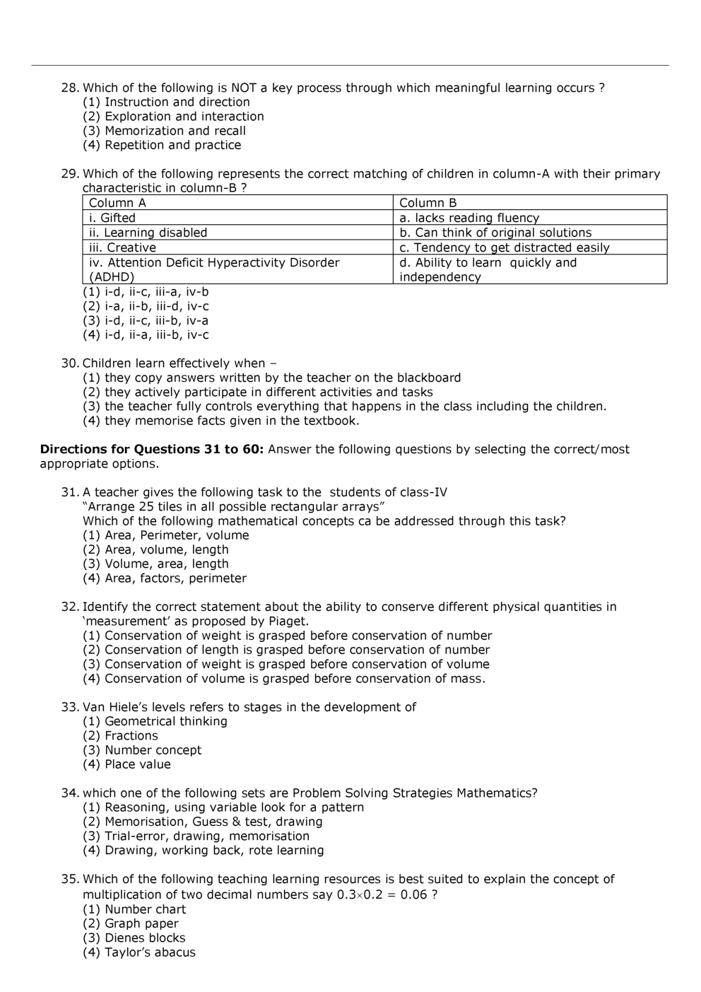 CTET Paper 1 Question Paper With Answer July 2019 - Page 5