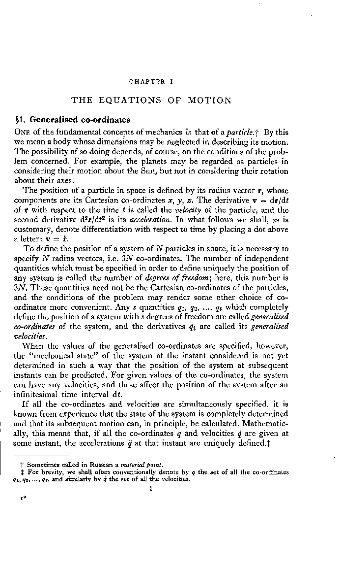 Mechanics Second Edition Course Of Theoretical Physics Vol-I - Page 5
